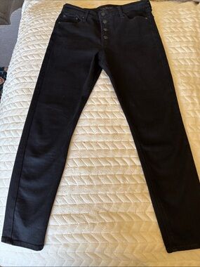 Lucky Brand Black High-Rise Button-Fly Jeans
